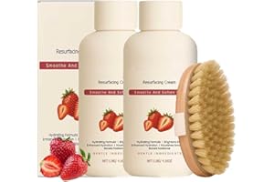 2Pcs Strawberry Skin Treatment,Strawberry Legs Resurfacing Cream For Women,Advanced Triple-Acid Complex,Helps Reduce Chicken 