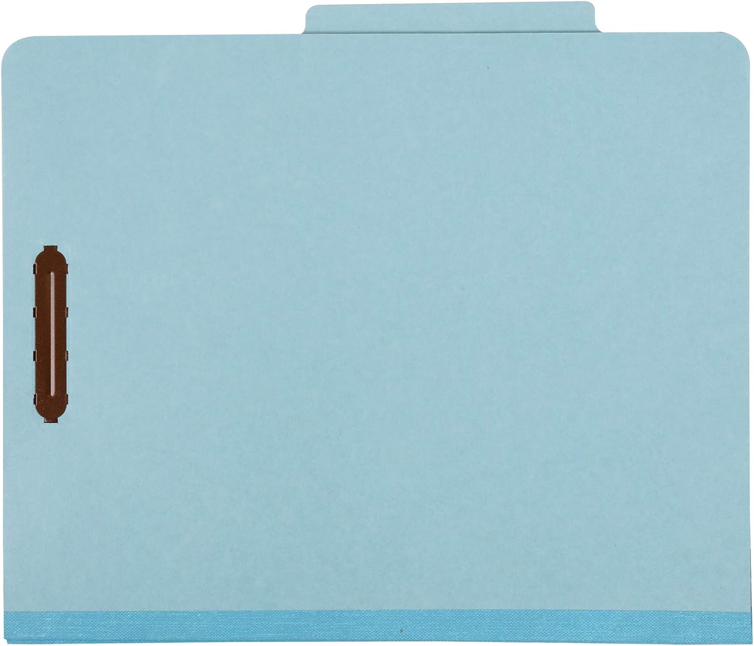  Basics Classification Folder- 100% Recycled, 1 Divider, 2" Embedded, Letter, Light Blue, 10 per Box : Office Products