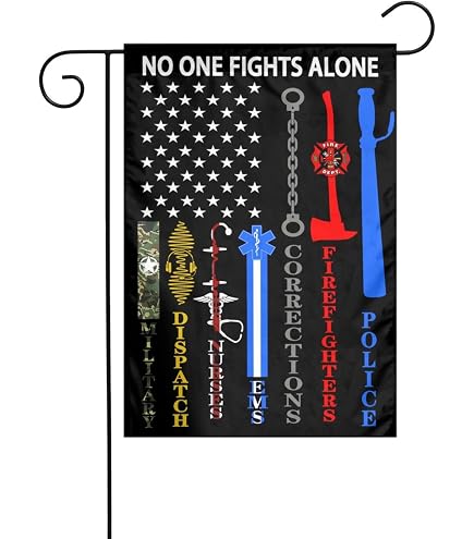 „No One Fights Alone“ Militär-Flagge – Dünne Linie Design, 30,5 X 45,7 Cm, Doppelseitig, Wetterfest