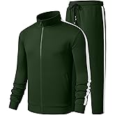 JMIERR Men's Track Suits Sweatsuits 2 Piece Full Zip Sports Outfits Set Sweatshirt and Joggers Sweatpants