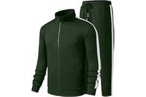 JMIERR Men's Track Suits Sweatsuits 2 Piece Full Zip Sports Outfits Set Sweatshirt and Joggers Sweatpants