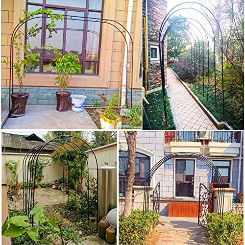 GEREP Selbstorganisiert Rosenbogen Torbogen Gartenbogen, Dekorativ, FüR Gartenterrasse im Freien/Schwarz / W3.5×H2.2m – Bild 7