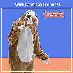 COSUSKET Fitted Unisex Adult Sloth Onesie