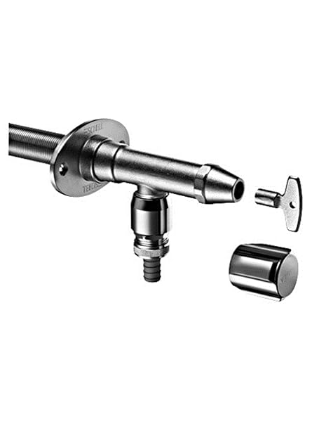SCHELL 039980399 Frostsichere Außenwandarmatur , Außenarmatur POLAR II , Messing Armatur (Installationsbausatz) mit automatis