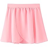 Tottog Ballet Dance Wrap Skirt for Girls, Toddler Kids Ballerina Chiffon Skirt
