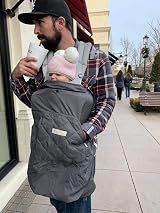 bebear Winter Cover for Baby Carrier Universal Hoodie Dark Grey view 5
