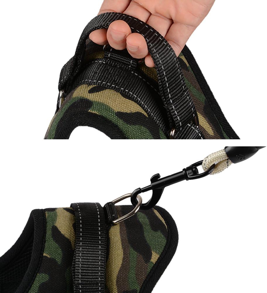 PETLOFT Dog Harness, Adjustable Soft Leash Padded No Pull Dog Harness for Small Medium Large Dogs Camouflage - Image 4