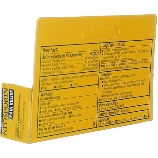 NEOSPORIN + MAXIMUM-STRENGTH PAIN RELIEF DUAL ACTION OINTMENT, FIRST AID TOPICAL ANTIBIOTIC & ANALGESIC OINTMENT FOR 24-HOUR INFECTION PROTECTION WITH BACITRACIN ZINC & PRAMOXINE HCL,.5 OZ