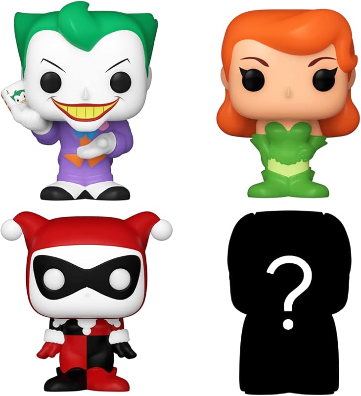 Funko bitty pop! dc - harley quinn, o coringa, a hera venenosa e uma minifigura surpresa misteriosa - 0,9 polegadas (2,2 cm) ​​- dc comics colecionável - prateleira empilhável incluída - ideia para presente — foto 2 de 8