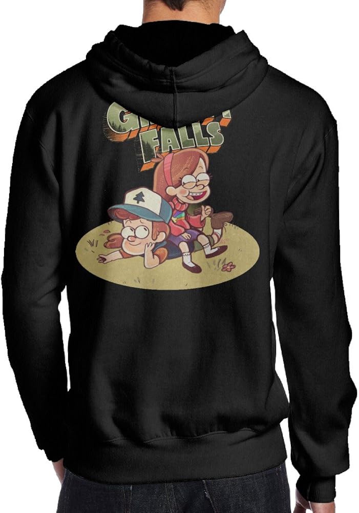 Amazon.com: PSY Gravity Falls Dipper's and Mabel's Black Print Sweatshirts for Men Size L Black 