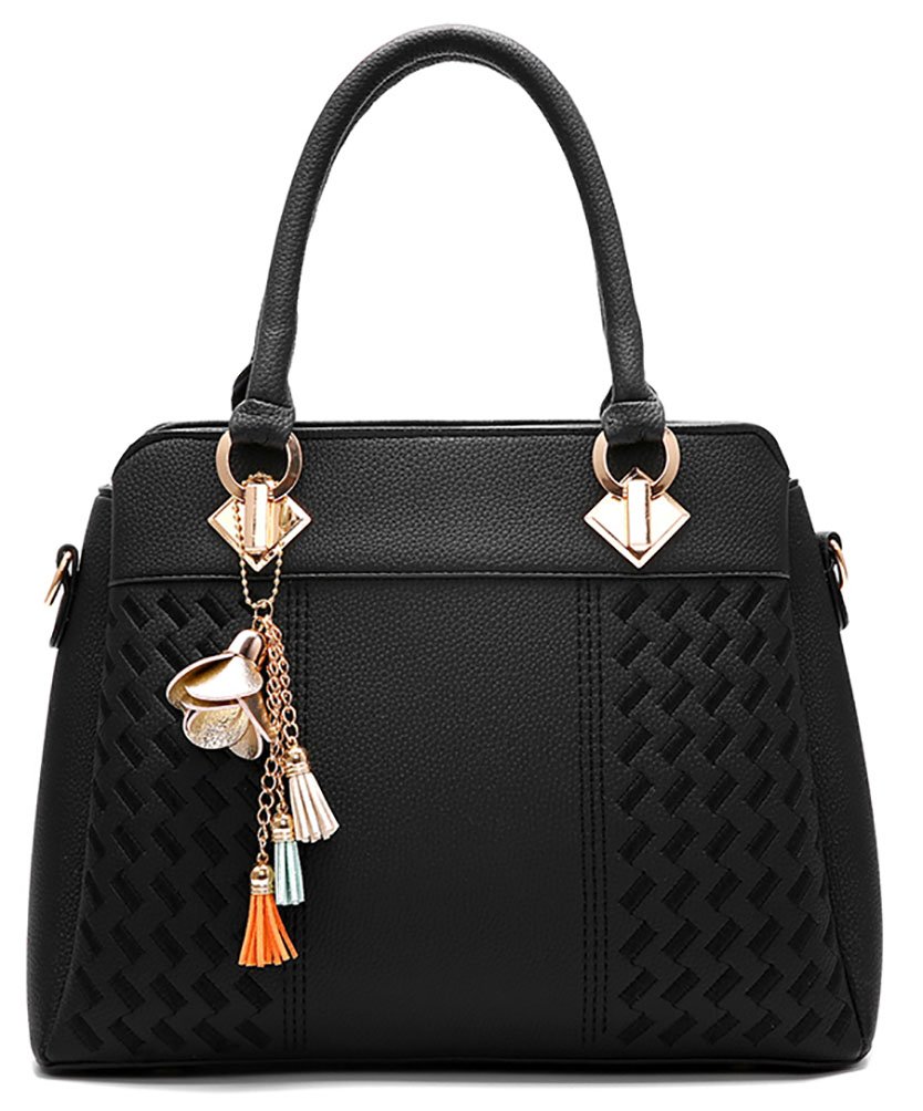 Damen Handtasche Damen Große Mode-Design Tragetaschen Damen Umhängetasche Top Griff Taschen(Rot)