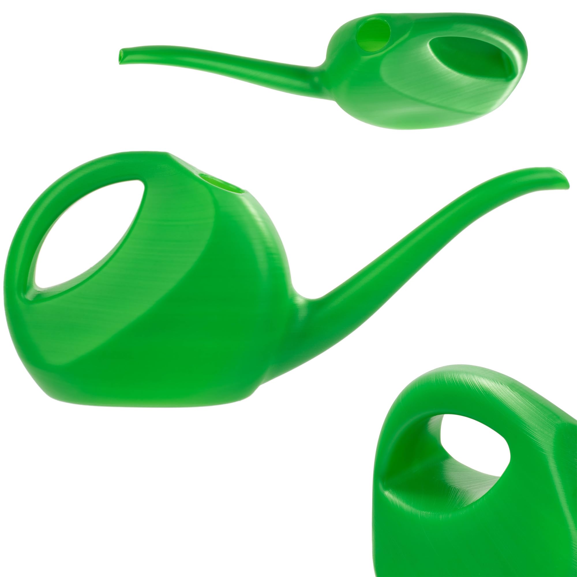 KADAX Small Watering Can, 2L Plastic Watering Can, Flower Watering Can with Long Spout for Indoor and Outdoor, Home, Garden, Flowers (Green)