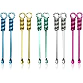 10Pcs Mini Spoons Keychain, Tiny Metal Shovel Charms for Spices &amp; Powder, Multicolor Small Spoon Pendant for Jewelry Making, Crafts, DIY Accessories