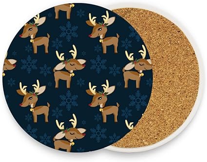 Amazon.de: Keramik-Untersetzer für Getränke, saugfähig, Weihnachtsmotiv