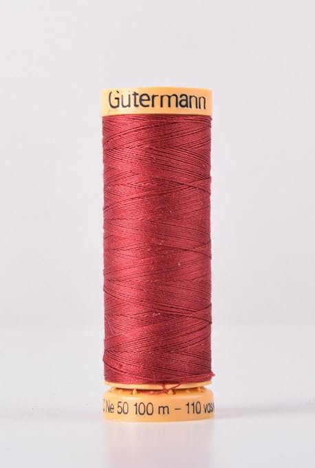 Gutermann 2t100c/2433 | Hilo de coser de algodón de color granate | 100 m: Amazon.es: Hogar