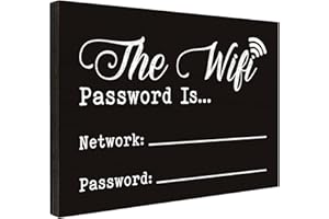 FTONENI WiFi Password Sign for House, WiFi Password Sign for Home, Use for Office or Business Front Door Warning Reminder Signs, Businesses & Restaurants Wall Decor Use 3.55" x 5.15" - PMA016