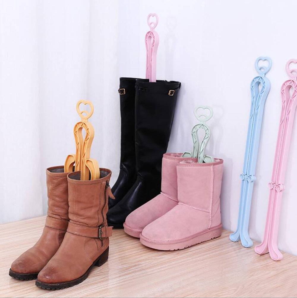 MCpinky 6 PCS Adjustable Plastic Long Boots Shaper Stretcher Shoes Supporter Stand Holder Hanger High Shoes Clip （Random Colors）