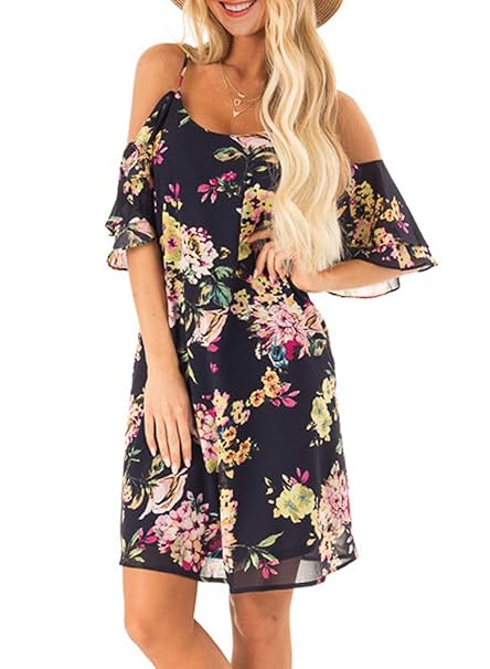 cold shoulder casual dress