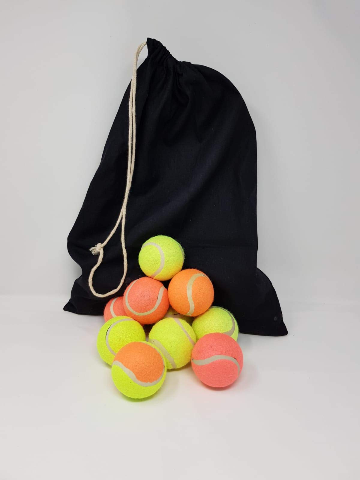 The Dog's Playing Balls | Dog Tennis Balls with washable bag |Multicolour Balls for Dog's (Pack of 20)