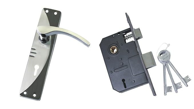 ATOM Legend-2 Mortise Lock with 1003 Black Silver Handle Set