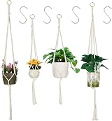 Flintronic Hanging Planters Baskets 4 Pack Cotton Rope Macrame Plant Hangers view 9
