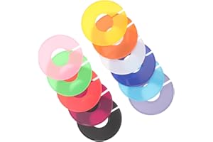 DEARMAMY 11pcs Colorful round Clothes Size Dividers for Wardrobe, Plastic Hanger Size Rings with 11 Colors