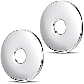 Isslly 2 Pack Large Shower Arm Flange, 3.15Inch Round Replacement Escutcheon Plate, Stainless Steel Shower Pipe Cover Plate f