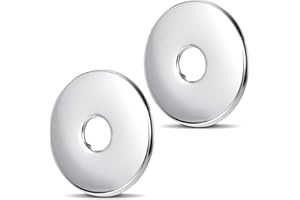 Isslly 2 Pack Large Shower Arm Flange, 3.15Inch Round Replacement Escutcheon Plate, Stainless Steel Shower Pipe Cover Plate for Shower Head Arms (Inner Dia: 0.84in)