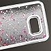 Galaxy S6 Case,Samsung Galaxy S6 Silver Bling Glitter Liquid Case,UZZO Flower Fairy Dandelion Design Liquid Flowing Glitter Clear Hard Shell Case Cover For Samsung Galaxy S6 (Silver:Hearts)