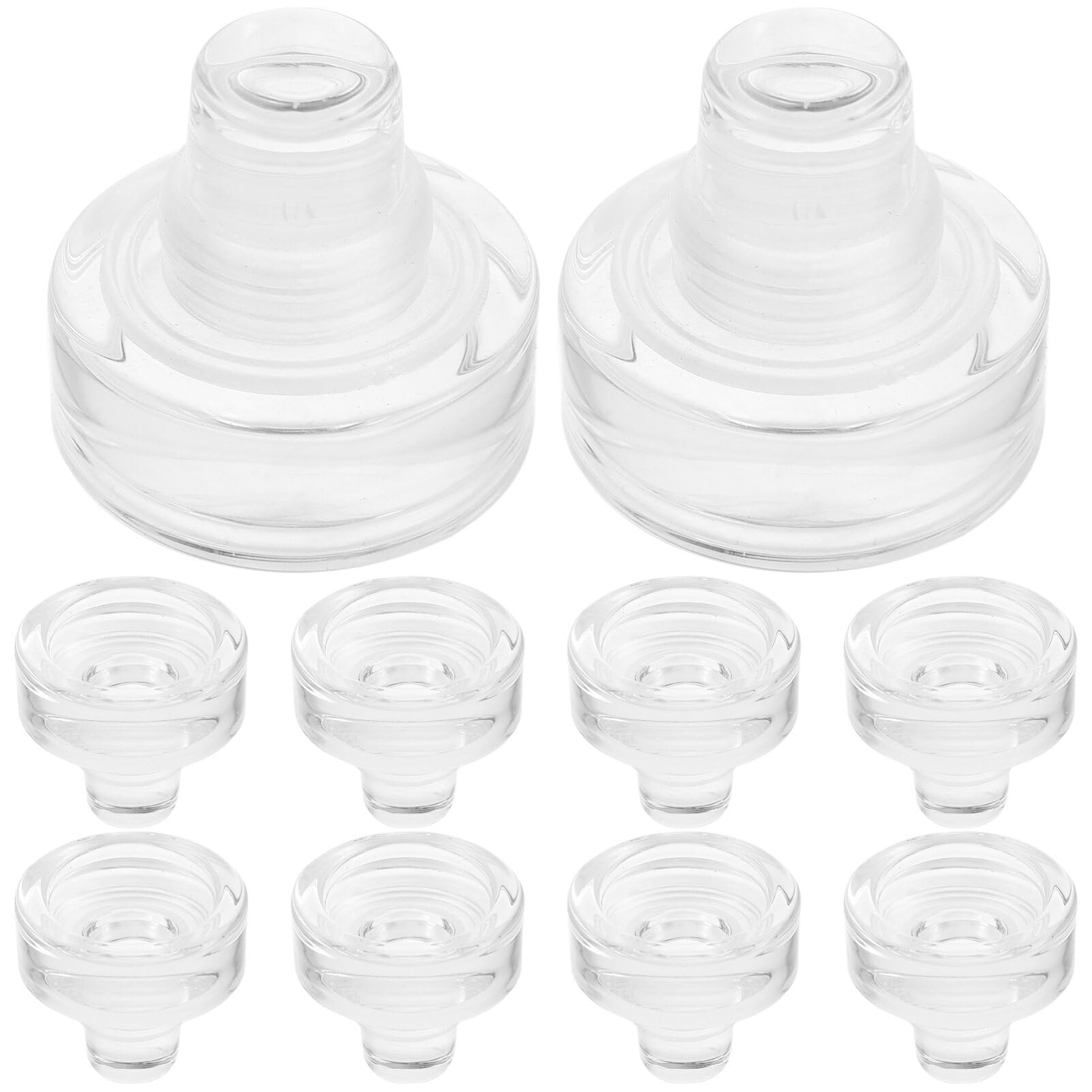 BESTonZON 10 Pcs Glass Wine Bottle Stoppers T-Shaped Stopper Cork Reusable Wine Bottle Sealing Plugs Bottle Caps for Wine Beer Bottles Craft