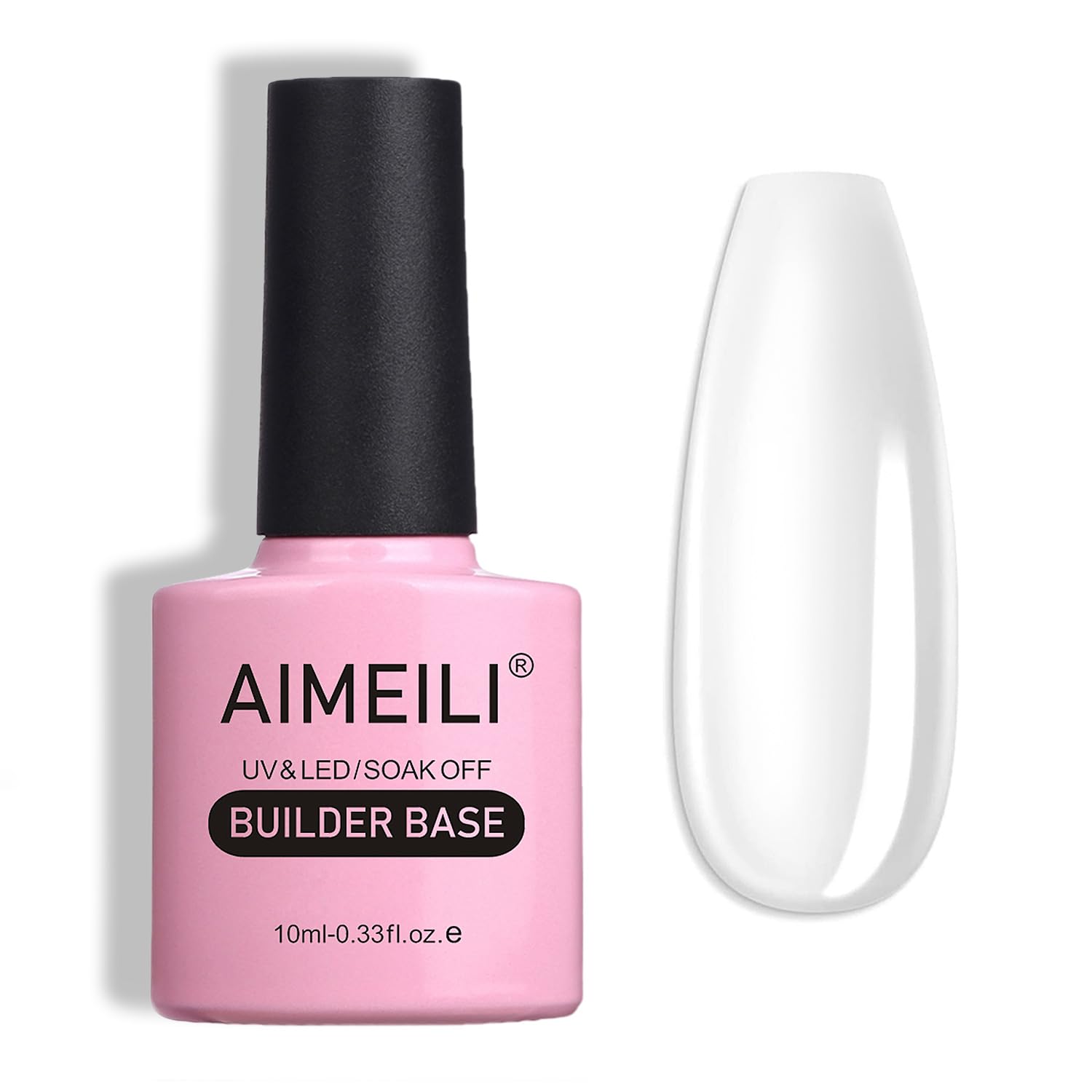 AIMEILI 7 in 1 Builder Base Strengthening Gel, UV/LED Clear Building Nail Gel in a Bottle for Nails Extension Gel Polish Nail Repair, Quick Extension Gel, 10ml