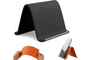Portable Foldable Silicone Phone Holder,Non Slip Universal Device Stand,Flexible Silicone Aluminum Phone Stand,Bendable Rolla
