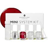 Dazzle Dry Mini Kit &ndash; Apple of My Eye &ndash; 4 Step System (5 Piece Kit) | A Ruby Red With Magenta Shimmer &middot; Full Coverage &middot; Shimmer Finish &middot; Quick-Dry &middot; 5 Manicures