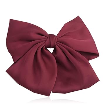 Amazon Com Fashion Satin Big Bow Hair Clips Barrette Women Hair