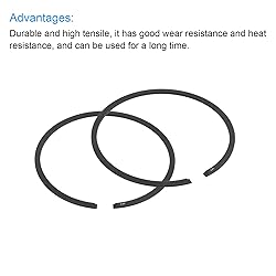 uxcell Piston Ring Set, 2Pcs 40mm x 1.2mm Standard