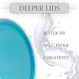 XILMARK Reusable Yogurt Pot Lids - Eco-Friendly Silicone Food Covers view 6