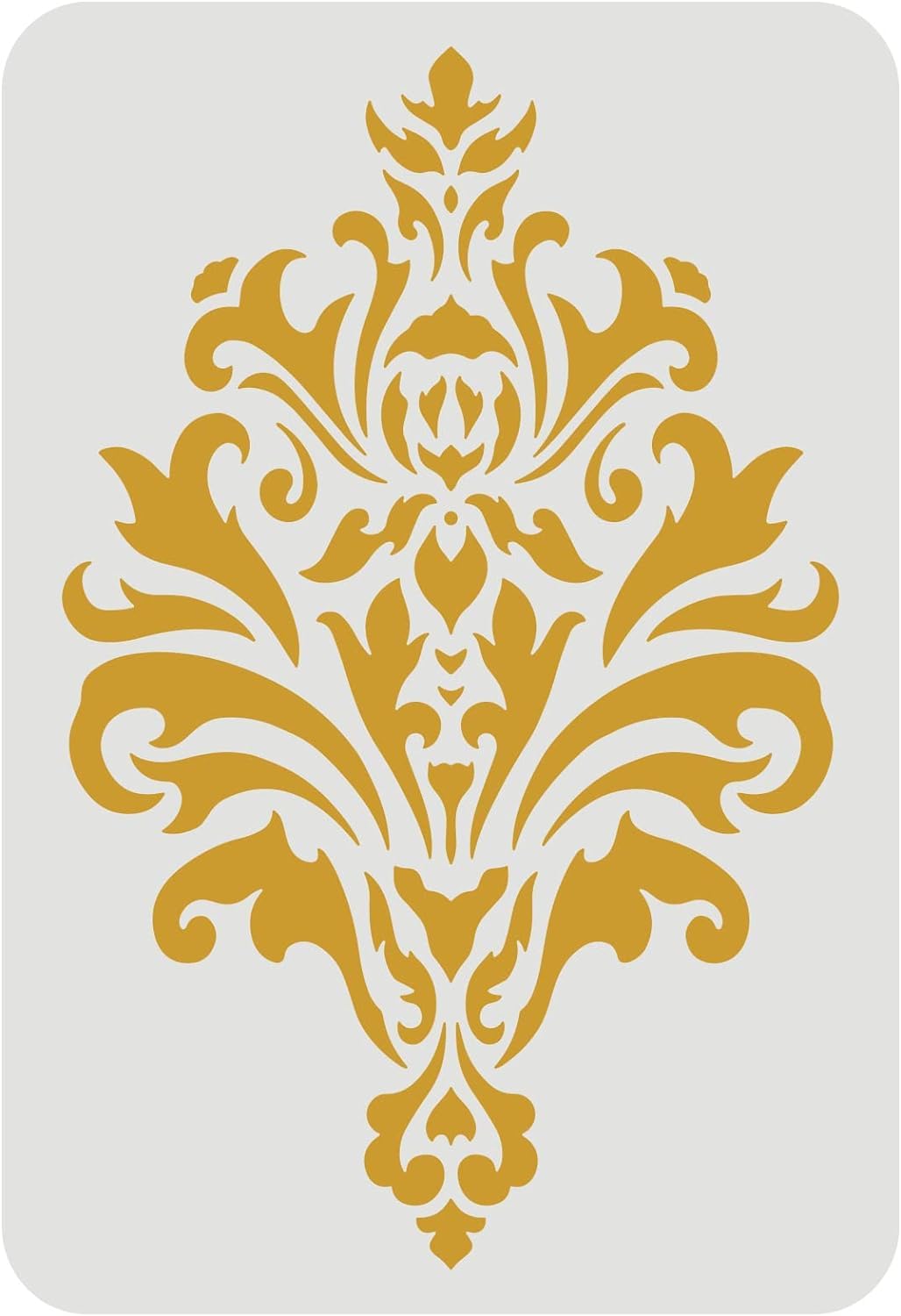 FINGERINSPIRE Damask Reusable Wall Stencil - 29.7x21cm Damask Floral Stencil for Painting Allover Patterns on Wall, Furniture, Wood and Paper