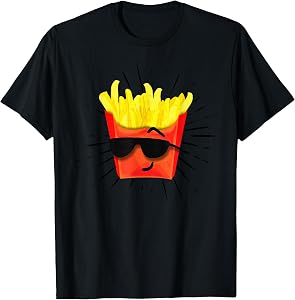 French Fries Hipster Style Funny Fast Food Gift T-Shirt