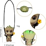 NC Swinging Groot Resin Car Ornament Hanging Pendant Anime Auto Decor view 3
