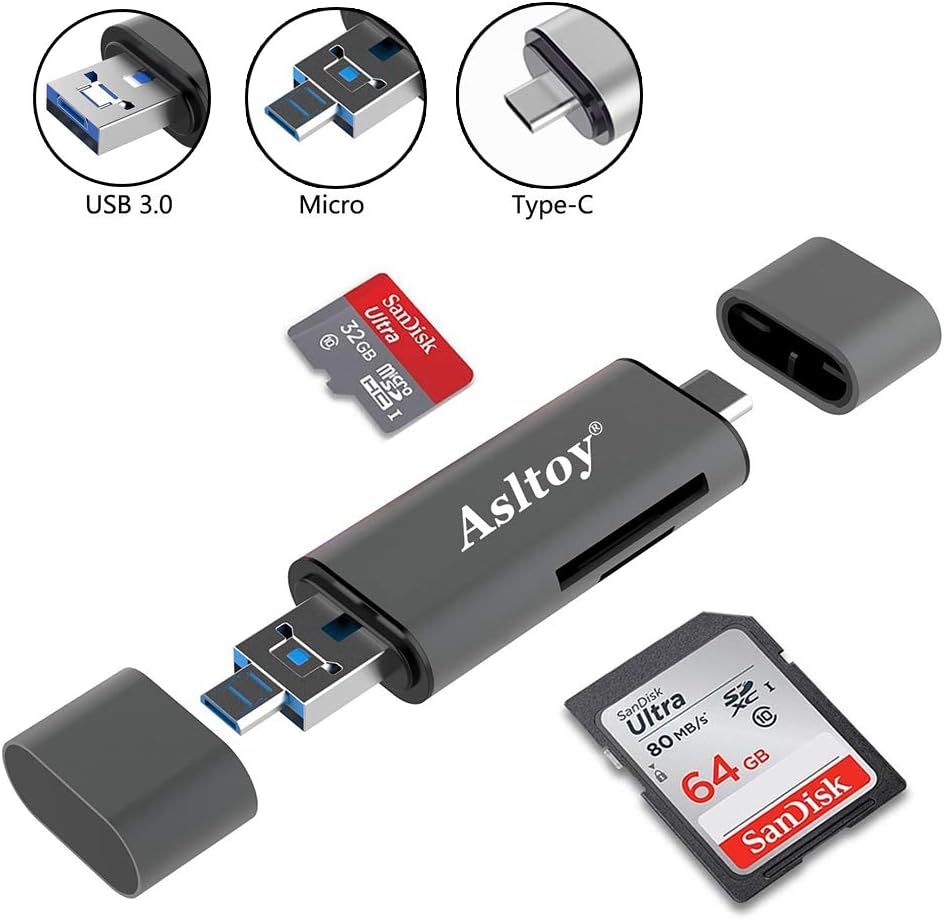 Type C Card Reader USB C Asltoy SD Card Reader TF USB C