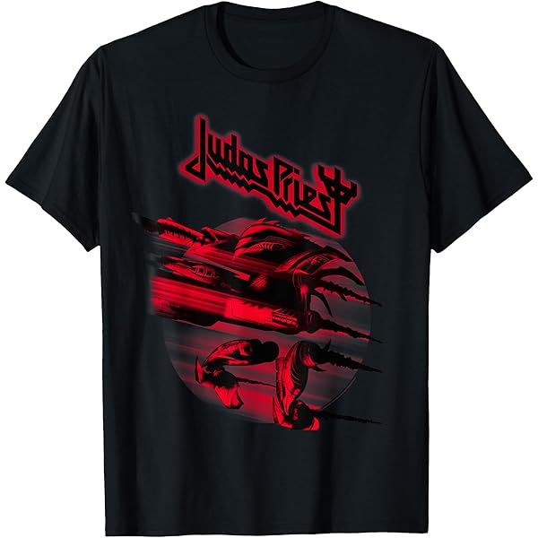 Amazon.com: Judas Priest – Invincible Shield Red T-Shirt