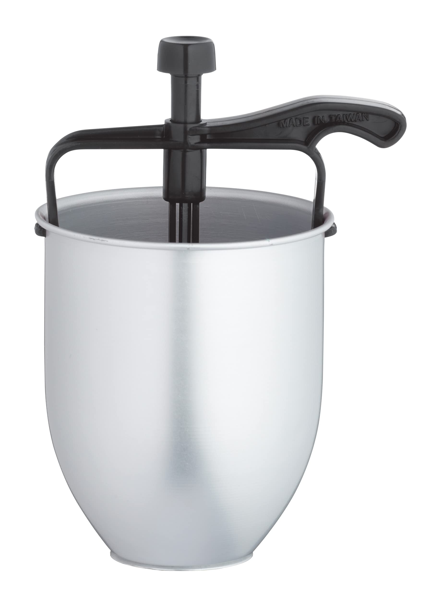 KitchenCraft Home Made Pancake Dispenser Non Stick, Metal Kitchen Accessory for Doughnuts and Batter, with Recipes in Gift Box, 12.5 x 1 x 17 cm, Silver