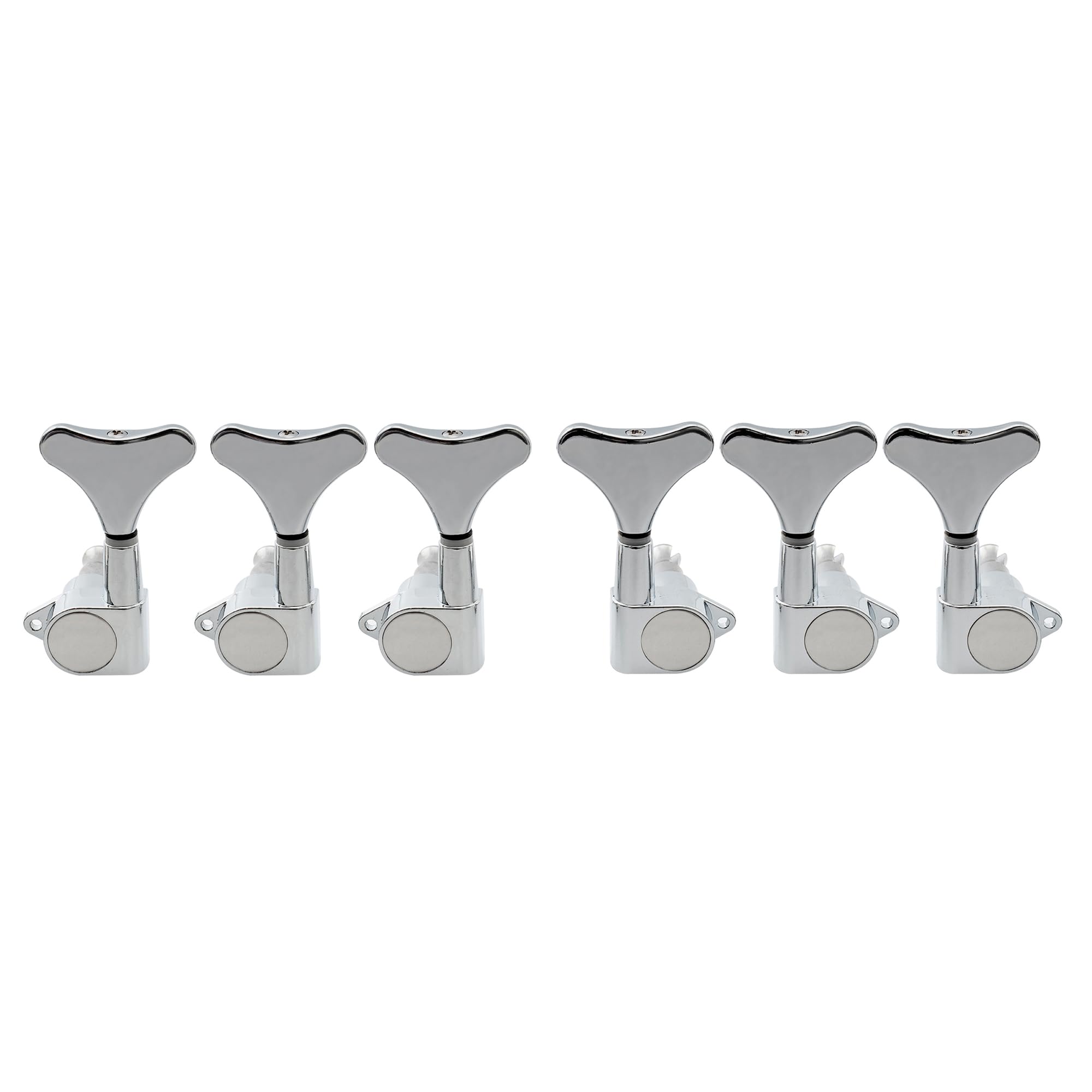 Musiclily 3x3 Sealed Bass Tuners Tuning Pegs Keys Machine Heads Set for 5/6 String Electric Bass, Chrome