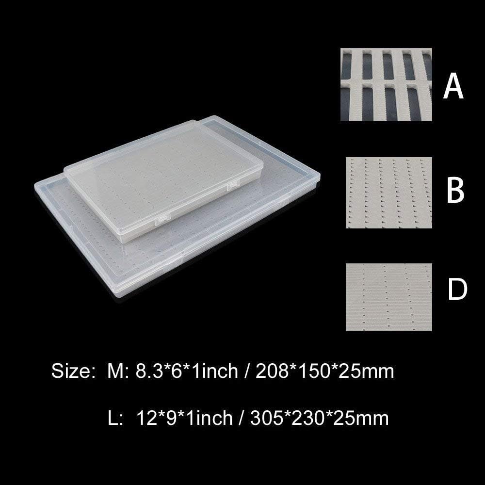 Aventik Super Large Capacity Clear Lid Plastic Fishing Box Slim Fly Boxes Competition Fly Fishing Box