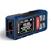SainSmart Dual Laser Measuring Tool, 393Ft Red Bilateral Distance Meter | With Backlit LCD, Rechargeable, Length/Area/Volume/Angle Sensor/PC Data Transfer, Laser Class 2