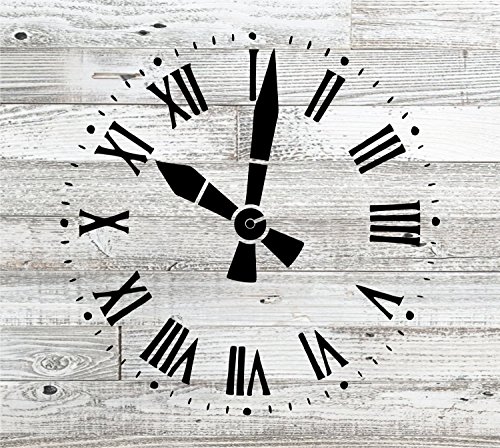 image for Rustic Clock Stencil, Paint Your Own Sign, Reusable & Thick, Steampunk