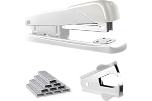 GROLENT offwhite Modern Office Stapler, 25 Sheet Capacity, Automatic, Includes 1000 Staples and Staple Remover