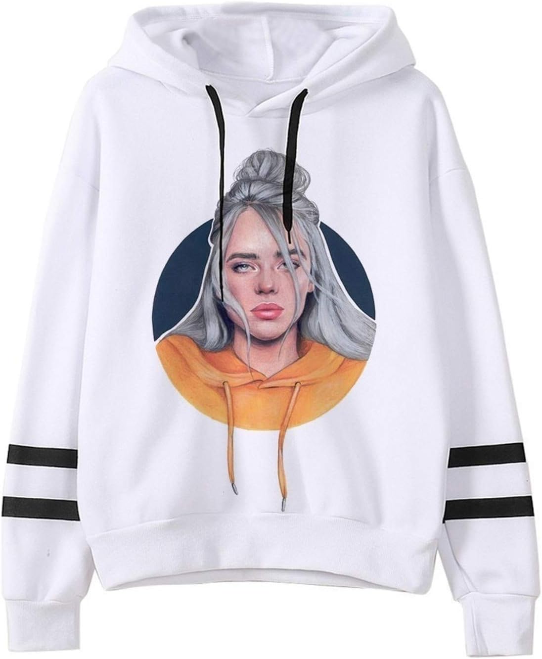 All The Good Girl Go to Hell I Dont Wanna Be You Anymore Billie Eilish Hoodie White Casual Hooded Merch Lovely