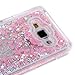 Galaxy Grand Prime Case, PHEZEN [Liquid Glitter] Transparent 3D Glitter Quicksand and Bling Sparkle Love Heart Dynamic Flowing Clear Hard Back Case for Samsung Galaxy Grand Prime (Heart: Pink)