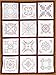 Jack Dempsey Needle Art 7411 Sampler Vintage Revival Quilt, 12 Block, 18-Inch by 18-Inch, White